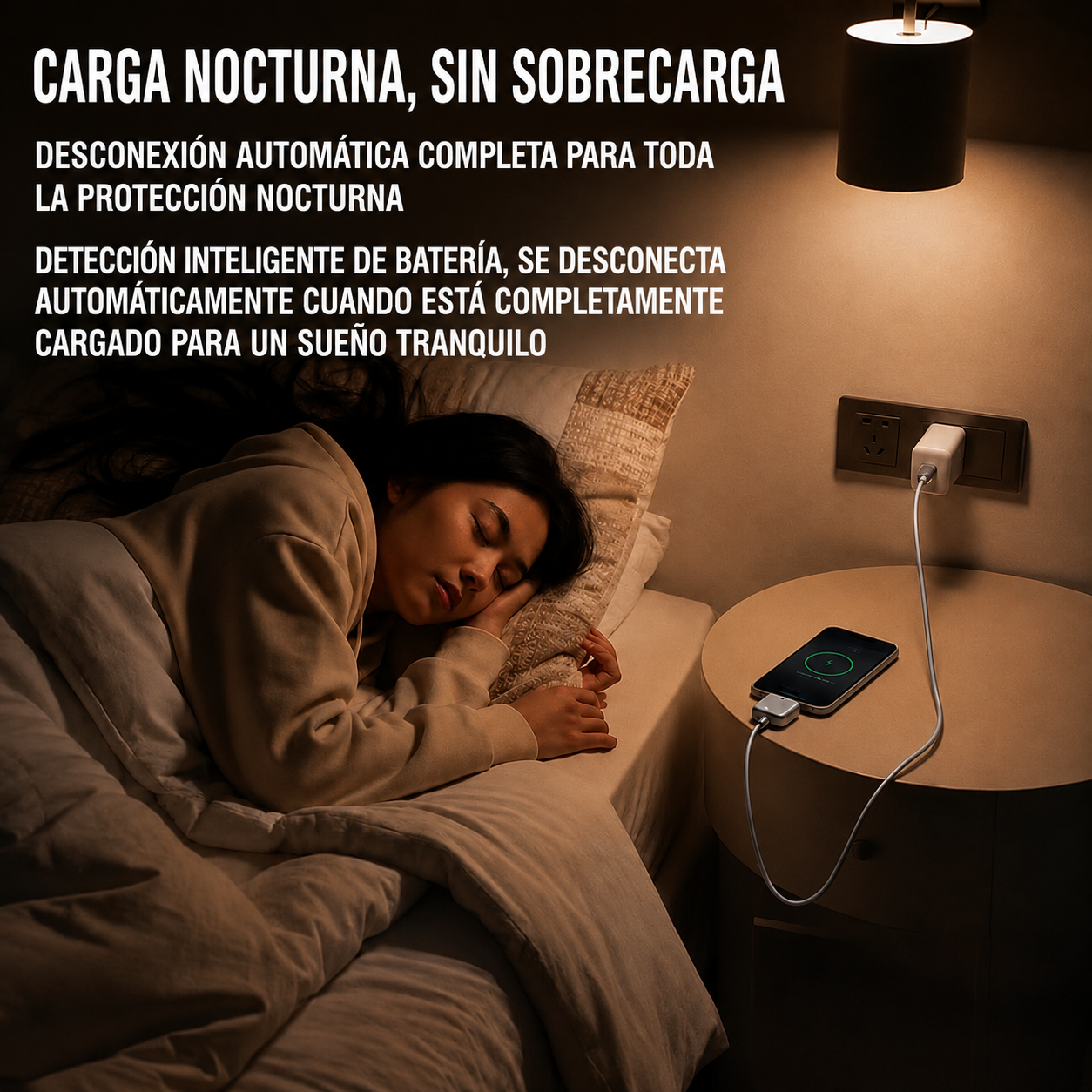 Cargador Inteligente Auto Stop USB-C 140W, Anti-Sobrecarga